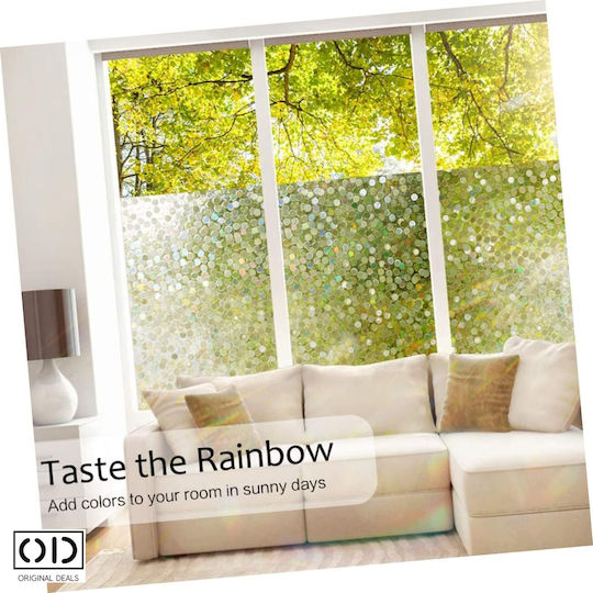 Matte Opaque Self-adhesive Film Glass Window Sun Protection Privacy Polka Dot Pattern 60 X 200 Cm Thickness 0.5 Mm Original Deals