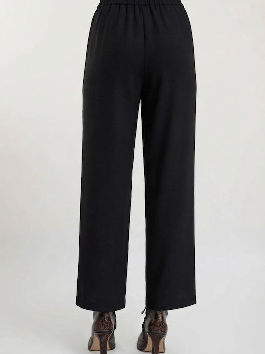 Costum Dama Negru în Linie Dreaptă