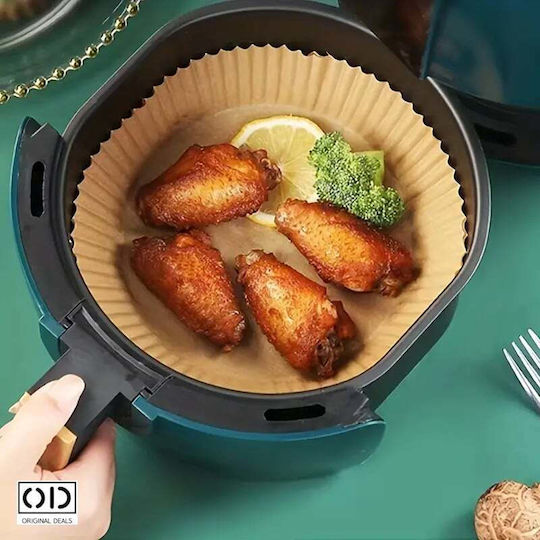 Hârtie de copt antiaderentă rotundă pentru Air Fryer 50x50 cm 50 buc