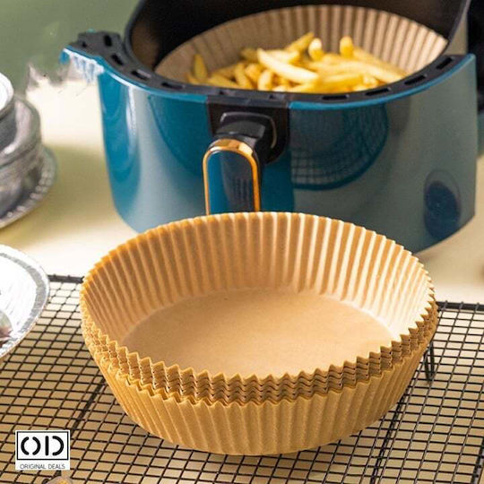 Hârtie de copt antiaderentă rotundă pentru Air Fryer 50x50 cm 50 buc