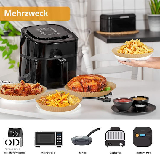 Hârtie de copt antiaderentă pentru Air Fryer 16 cm 50 bucăți