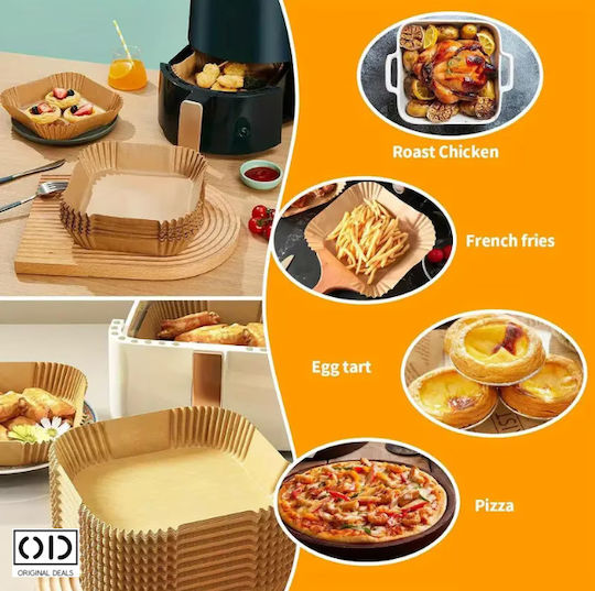 Hârtii antiaderente pentru Air Fryer 20 cm 50 buc