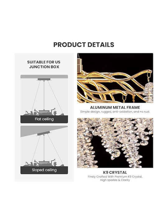 Lightplanet Chandelier 5xE14 Gold B6698/500
