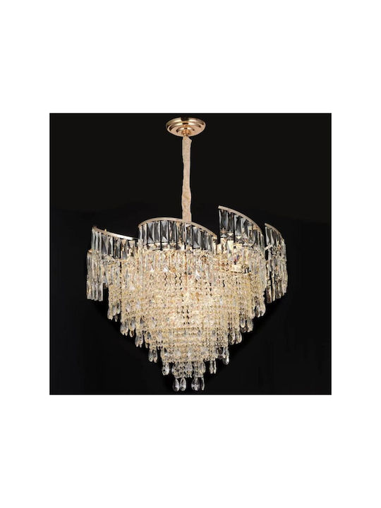 Jiju Candelabru 19xE14 cu Cristale Auriu 365/800