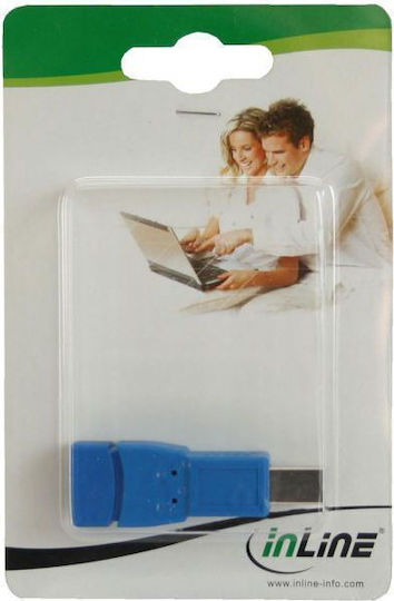 InLine USB-Konverter USB-A Weiblich zu USB-B Männlich Blau