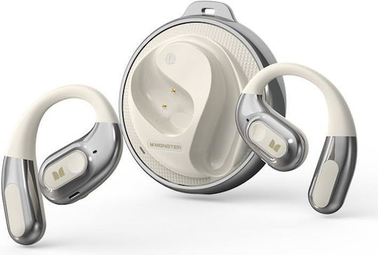 AC330 Open Ear Bluetooth Handsfree Ακουστικά με Αντοχή στον Ιδρώτα και Θήκη Φόρτισης Λευκά