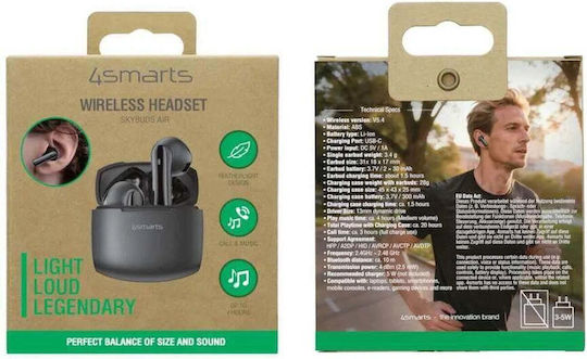 SkyBuds Air Casti Bluetooth Handsfree cu Rezistență la Transpirație și Husă de Încărcare Negre