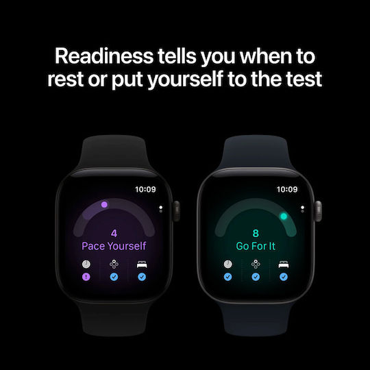 Apple Watch Series 12 Cellular Aluminium 42mm Waterproof with Heart Rate Monitor (Light Gold Aluminium with Sand Sport Band - S/M)