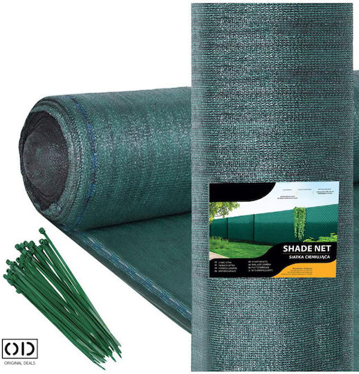 Plasă De Umbră Verde Cu Acoperire PVC 1.5x10m 65gr/m²