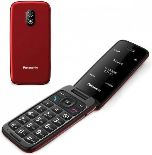 Panasonic KX-TU410 Single SIM Mobile Phone with Large Buttons Red