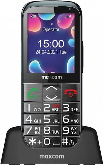 MaxCom MM724 L 4G Dual SIM Κινητό με Μεγάλα Κουμπιά (Γερμανικό Μενού) Μαύρο