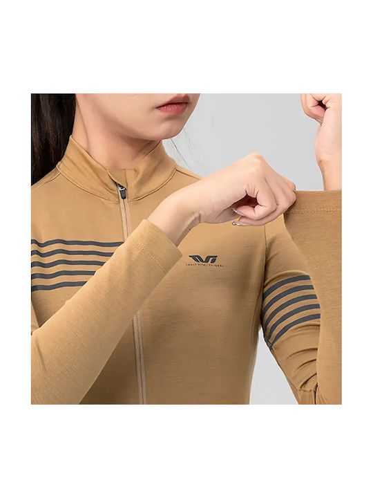 Rockbros Tricou De Ciclism Munte Pentru Femei Mânecă Lungă Galbenă