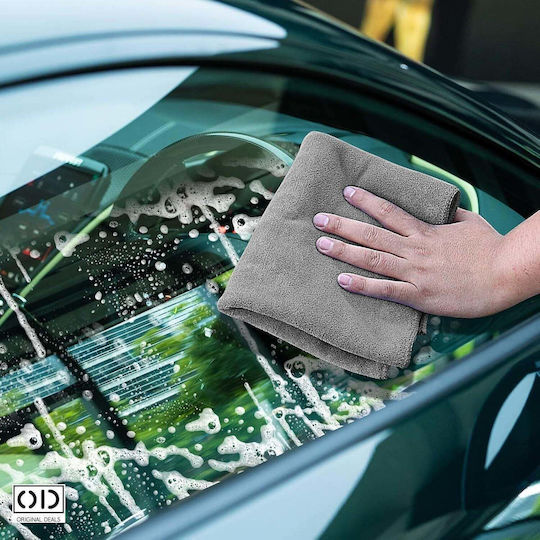 Set 5 Microfiber Cloths Car Home Cleaning Super Absorbent Leaves No Streaks Lint 60 X 30 Cm Original Deals