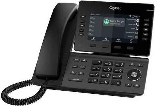 Gigaset P855bw Ενσύρματο Τηλέφωνο IP Μαύρο