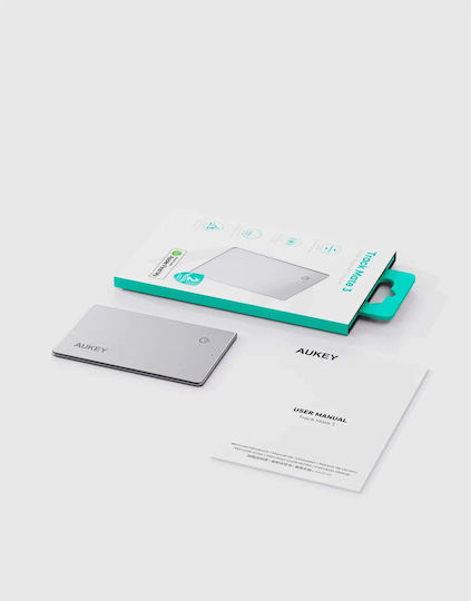 Aukey Track Mate 3 Kompatibel mit Apple Find My Silber