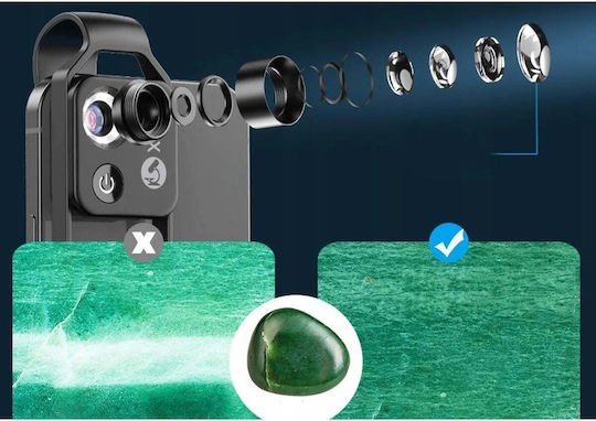 Apexel Phone Camera Lens Set Microscope / Zoom 200x