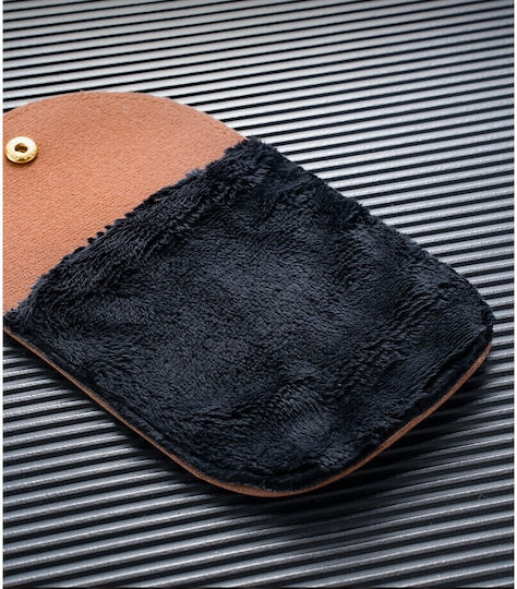 Mănușă pentru lustruirea pantofilor Flippy PVC 18.2 x 12 x 10.8 cm imitație de lână maro