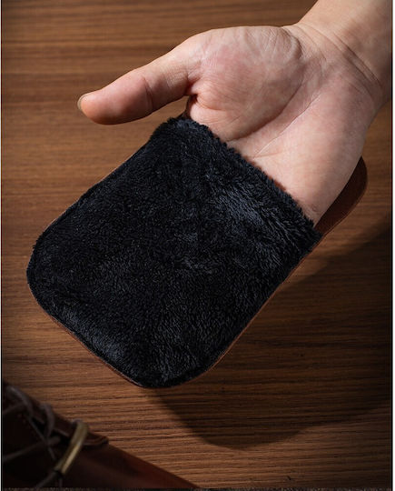 Mănușă pentru lustruirea pantofilor Flippy PVC 18.2 x 12 x 10.8 cm imitație de lână maro