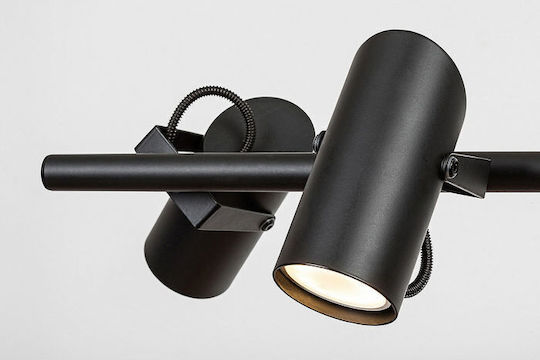 Rabalux Deckenleuchte Schwarz Schiene für 6 Lampenbirnensockel GU10 87x150cm