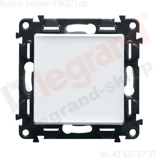 Legrand Valena Life Recessed Wall Switch Lighting One-Way without Frame Black