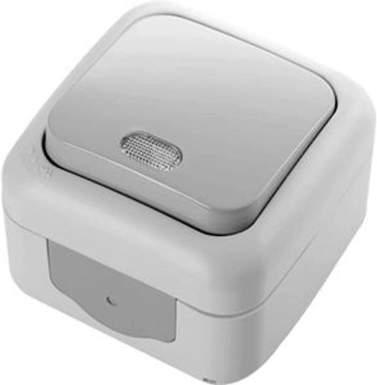 Viko Waterproof Стенен превключвател Осветление с рамка Сив
