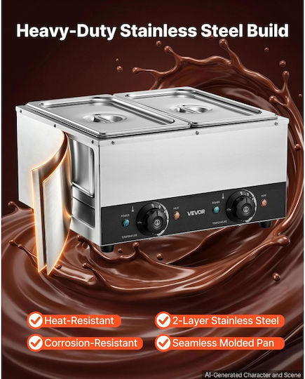 Vevor Vevor Gewerblicher Bain-Marie Schokolade