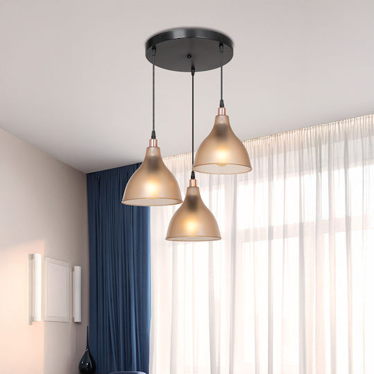 Pakketo Orazio Κρεμαστό Φωτιστικό Μελί με Ντουί E27 36x36x80εκ.