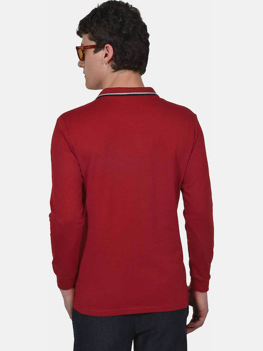 Polo Long Sleeve Red Blouse