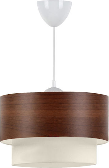 Megapap Whitehouse Pendant Light Brown with Socket E27 30x20x55cm