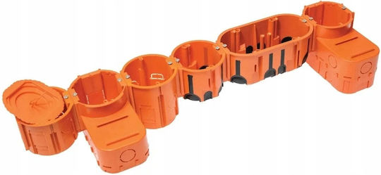 PAWBOL Gemauertes Anschlussdose Verzweigung IP30 in Orange Farbe
