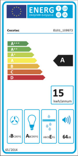 Cecotec Bolero Flux PM 604000 Απορροφητήρας Καμινάδα 60cm Inox
