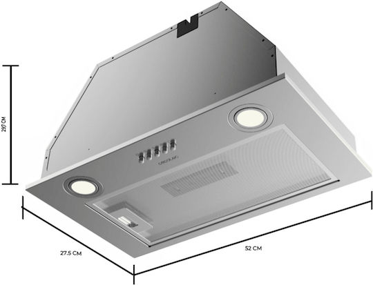 Cecotec Bolero Flux IM 523500 Μηχανισμός Απορρόφησης 52cm Inox