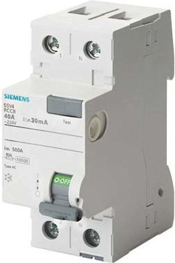 Differential Switch 2p 63a 0.03a Type Ac 30ma 230v 5sv4316-0