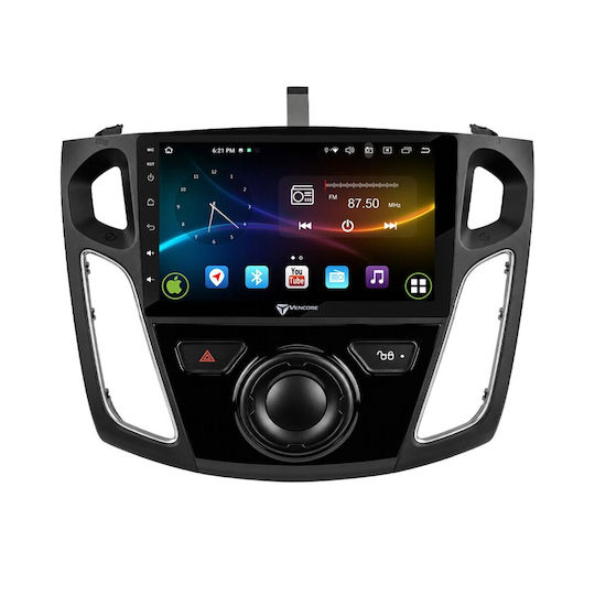 VenCore Auto-Audiosystem für Ford Focus 2012-2018 Bluetooth USB AUX Eingebautes Wi-Fi GPS Apple CarPlay Android Auto mit 9 Zoll Touchscreen