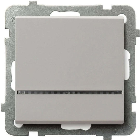 Ospel Sonata Waterproof Recessed Wall Switch One-Way with Blue Frame