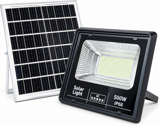 Jortan Waterproof Solar LED Floodlight 500W Cold White 6500K with Remote Control IP66