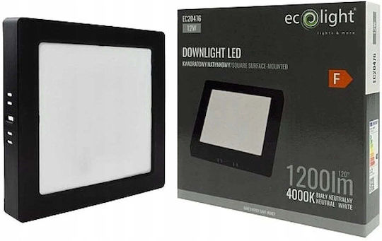 Eco Light Proiector LED 12W Alb Natural 4000K Cu Senzor De Mișcare