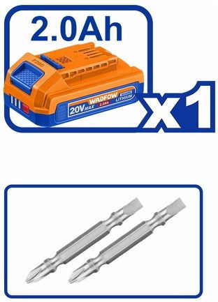 Wadfow WCDP4561 Battery Drill Driver Brushless 20V 1x2Ah