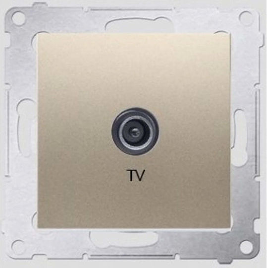 Kontakt-simon Antennensteckdose Simon54 Tv End Zlote Dak1.01/44
