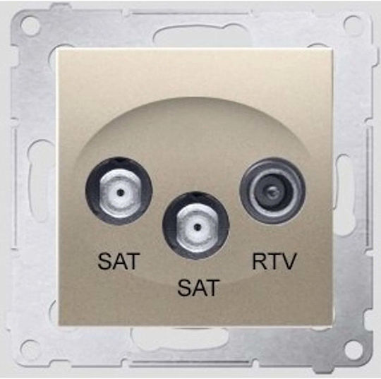 Kontakt-simon TV-Antennensteckdose Simon54 Sat Sat Rtv End Slots Dask2.01/44