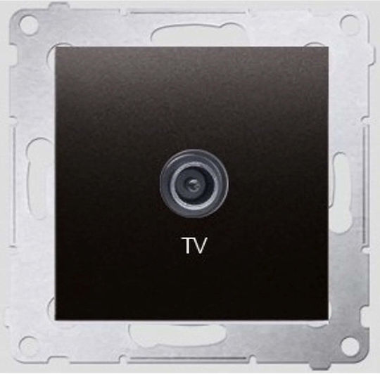 Kontakt-Simon TV-Antennensteckdose Fernseher Terminal in Grau Farbe DAK1.01/48
