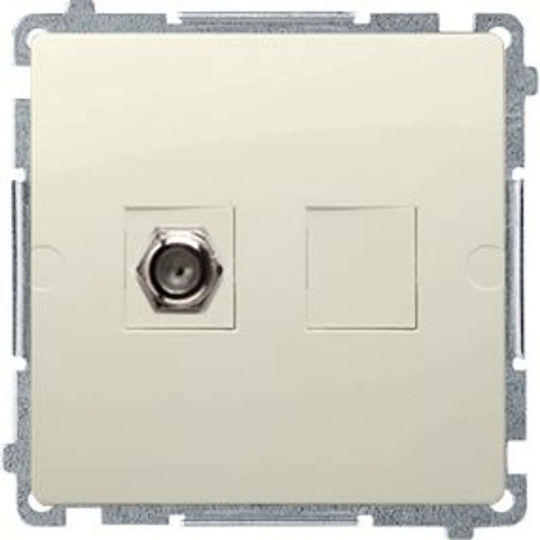 Kontakt-Simon TV-Antennensteckdose Grundlegend in Beige Farbe BMAF1.01/12