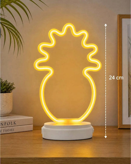 Grundig Neon Dekoratives Tischlampen LED Ananas 13,5cm