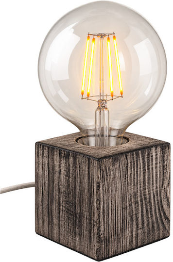 Elvhx Dekorative Lampe mit Fassung für E27 Lampe Braun