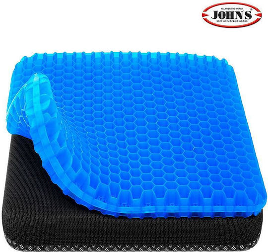 Johns Pernă medicală de scaun Gel 45x40x4cm Negru