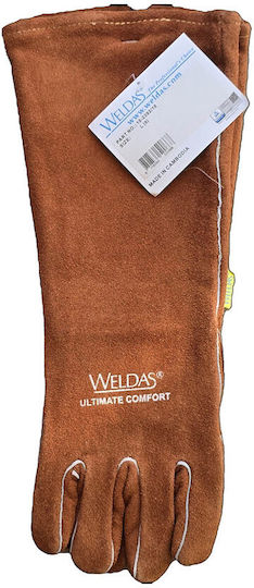 Weldas Gloves for Work Welding Red Leather 1pcs