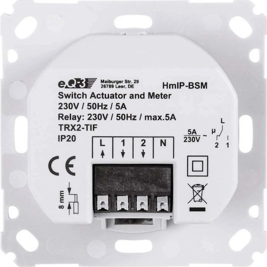 HomeMatic HmIP-BSM Интелигентен Превключвател RF 5A С Неутрален