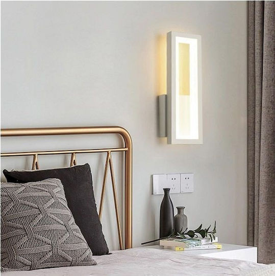 PH059 Modern Wall Lamp with Integrated LED and Warm White Light Black 32x12.5x8 cm