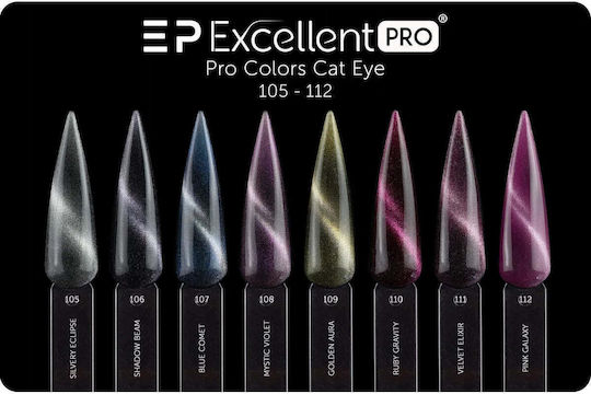 Excellent Pro Halb-permanenter Nagellack 107 Blue Comet Katzenauge 1Stück