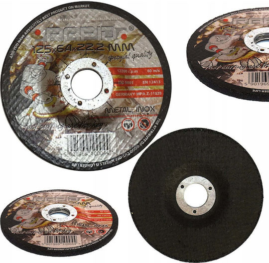 Rapid Metal Grinding Disc 125 X 6.4 X 22.2mm Mar-pol